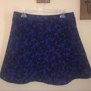 EXPRESS Blue/Black A-Line Skirt, 12